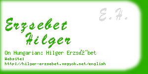 erzsebet hilger business card
